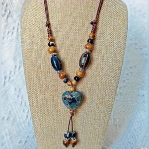 Bohemian Rhapsody Ceramic Heart Necklace